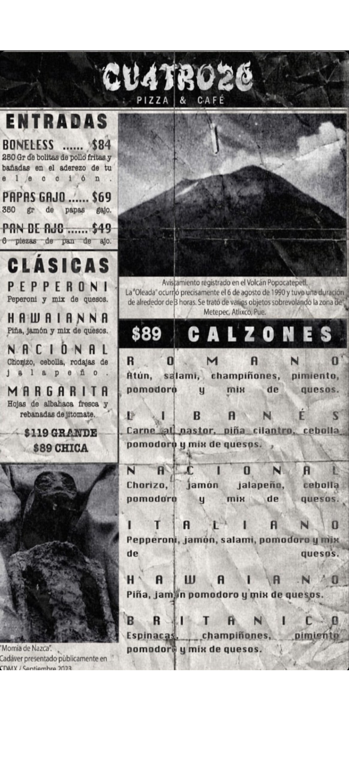 Página dos del menú original de CU4TRO20